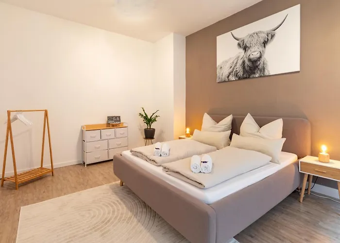 شقة Exklusive Mit Kingsize-bett I 75qm I Am I Waschmaschine I Streaming I Gratis Kaffee & Teeangebot *