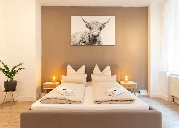 Exklusive Mit Kingsize-bett I 75qm I Am I Waschmaschine I Streaming I Gratis Kaffee & Teeangebot شقة